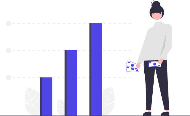 Illustration d'investissement avec graphiques